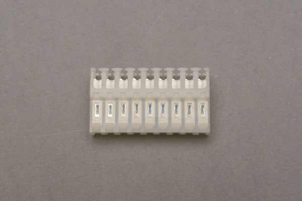 9-pins connectorstrip, raster van 3,96 mm